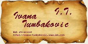 Ivana Tumbaković vizit kartica